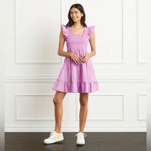 Hill House Home The Elizabeth Nap Dress Lilac Sky Cotton Small Purple Pink